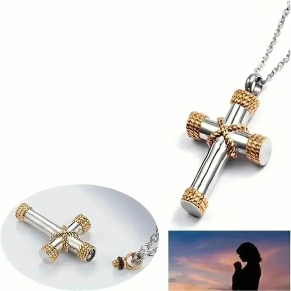 Memorial Cross Necklace - Picture 1 of 3